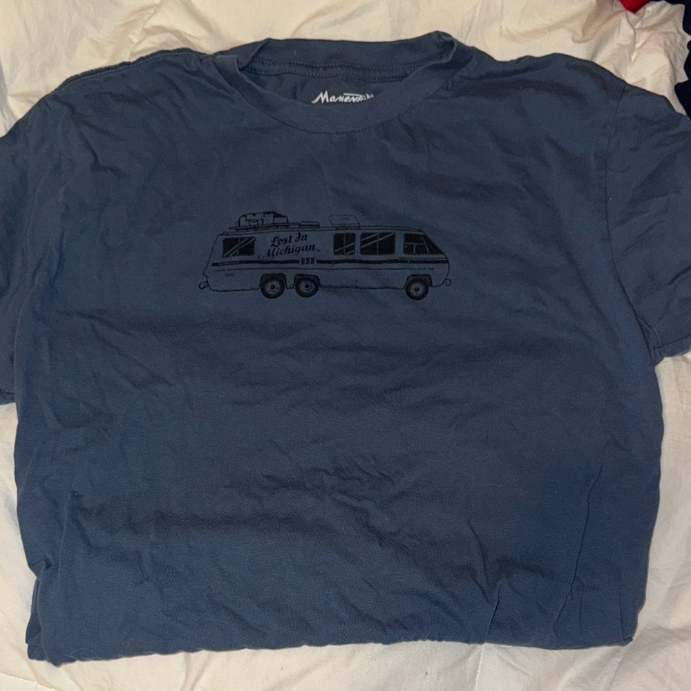 Lost in Michigan Blue Graphic T-Shirt